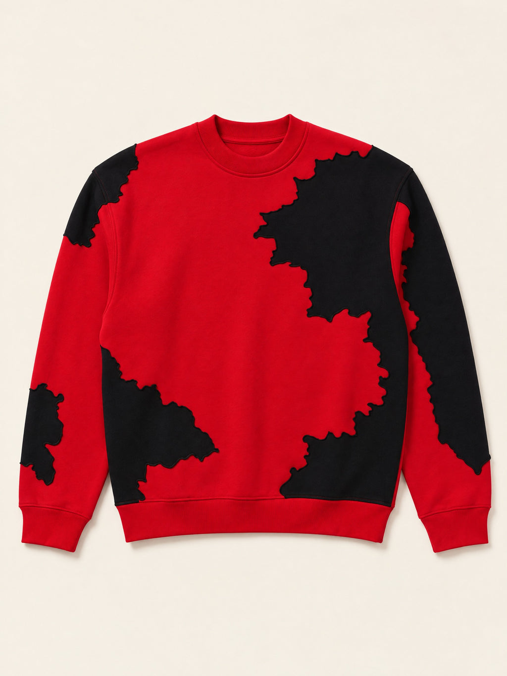 Spill Sweatshirt – Red – flat lay, front