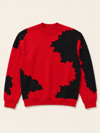 Spill Sweatshirt – Red – flat lay, front