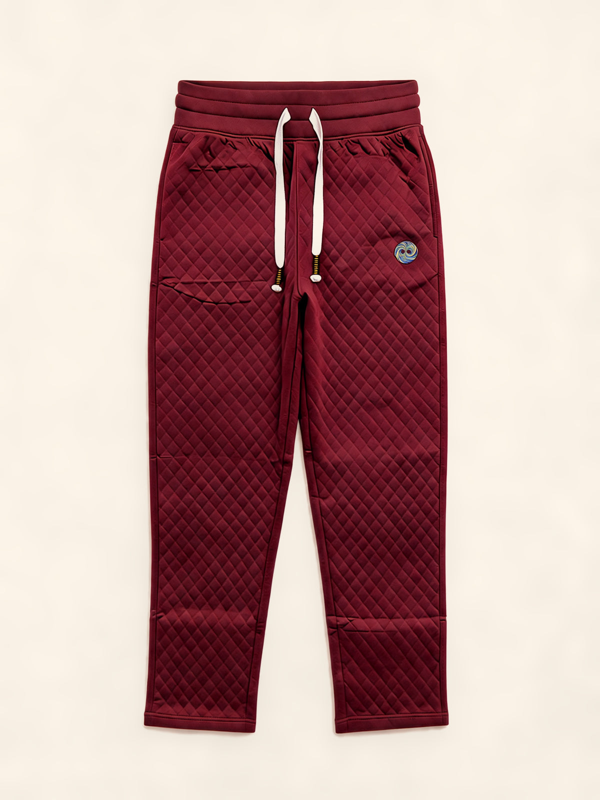 Jacquard Trousers - Maroon - flat front