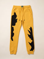 Flame Joggers – Yellow – flat lay, front
