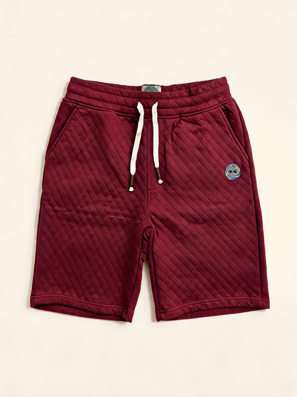 Jacquard Shorts - Maroon - flat front