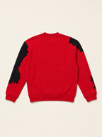 Spill Sweatshirt – Red – flat lay, back