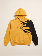 Flame Hoodie – Yellow – flat lay, front