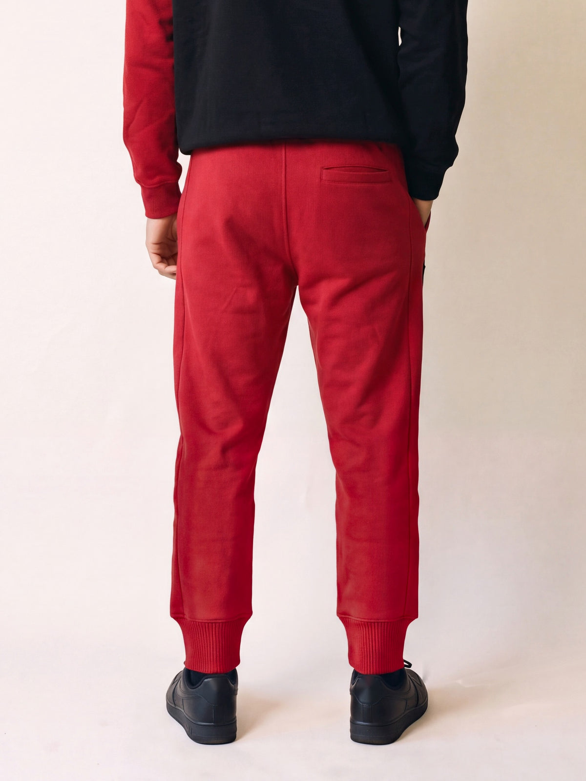 Spill Joggers – Red – on model, back