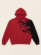 Flame Hoodie – Red – flat lay, front