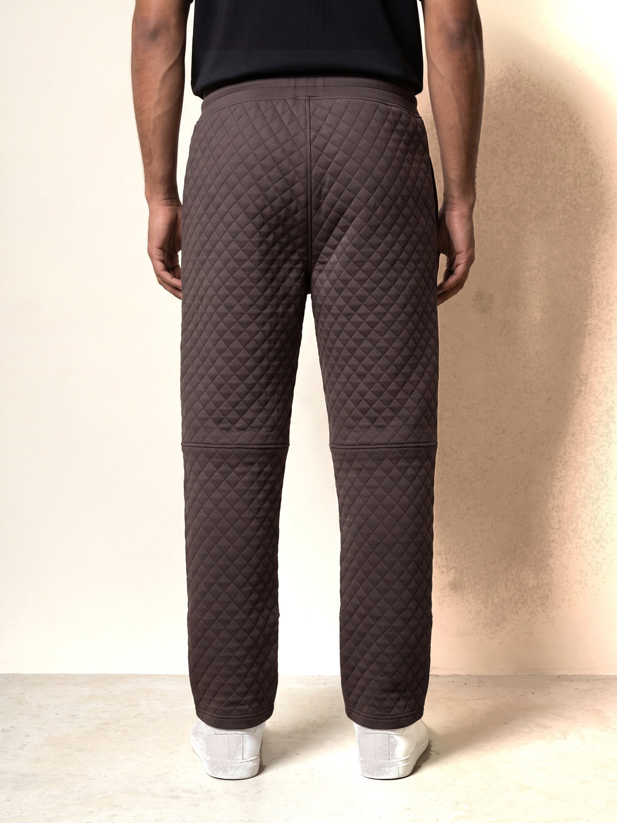 Jacquard Trousers - Brown - model back