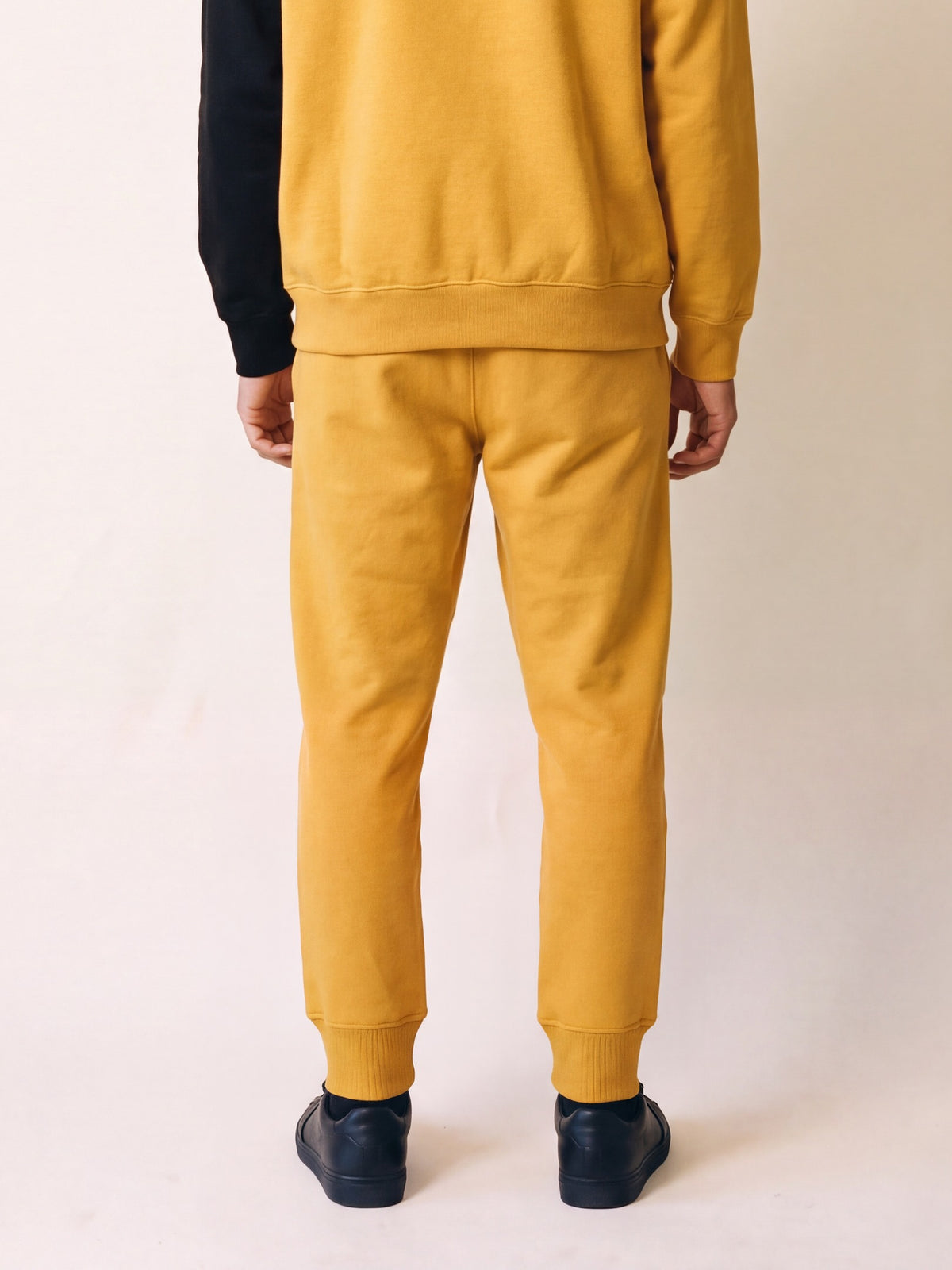 Flame Joggers – Yellow – on model, back
