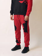 Spill Joggers – Red – on model, front